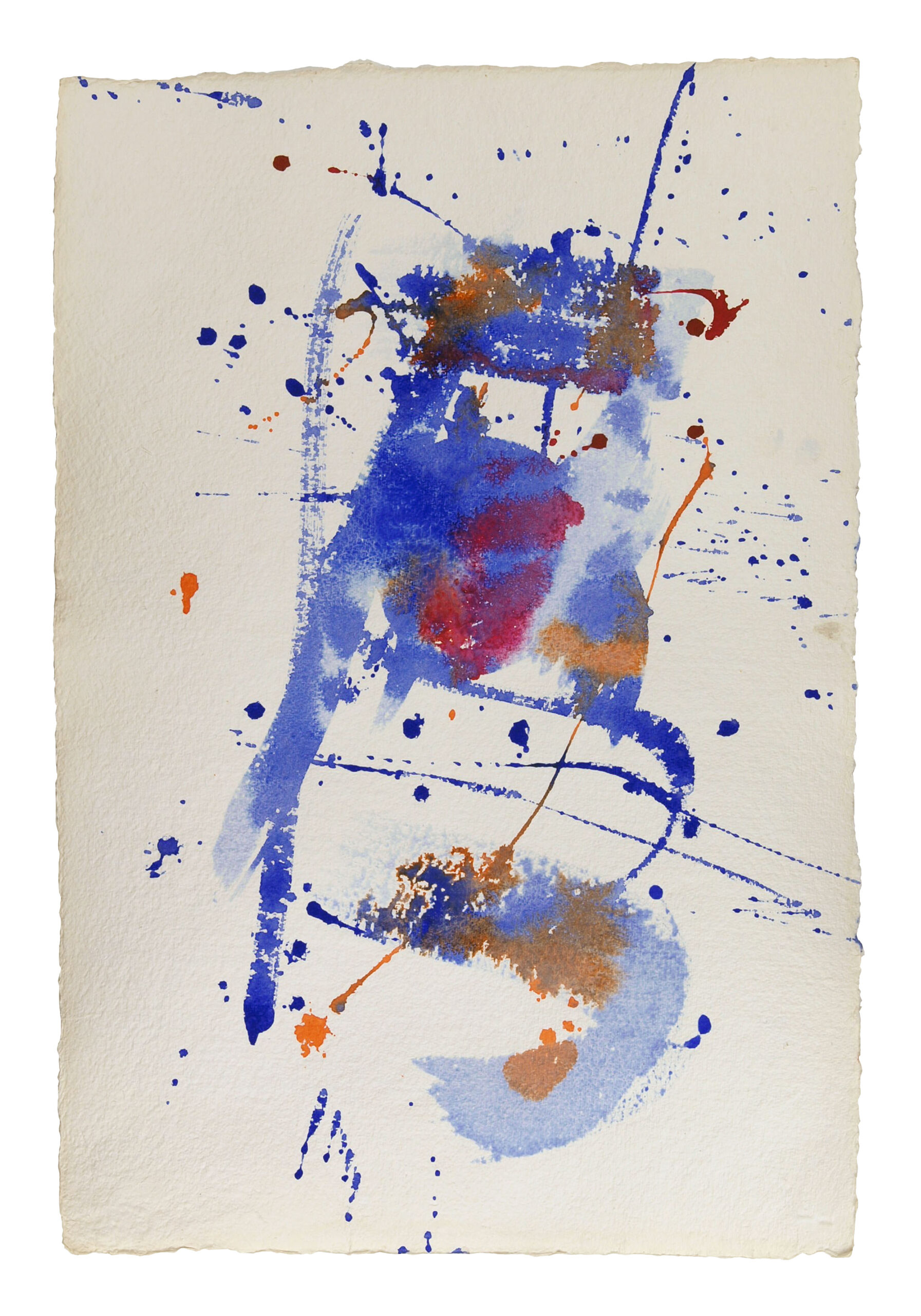 In the Sky 3, 2025, Mixed Media auf Büttenpapier, 38 × 55 cm