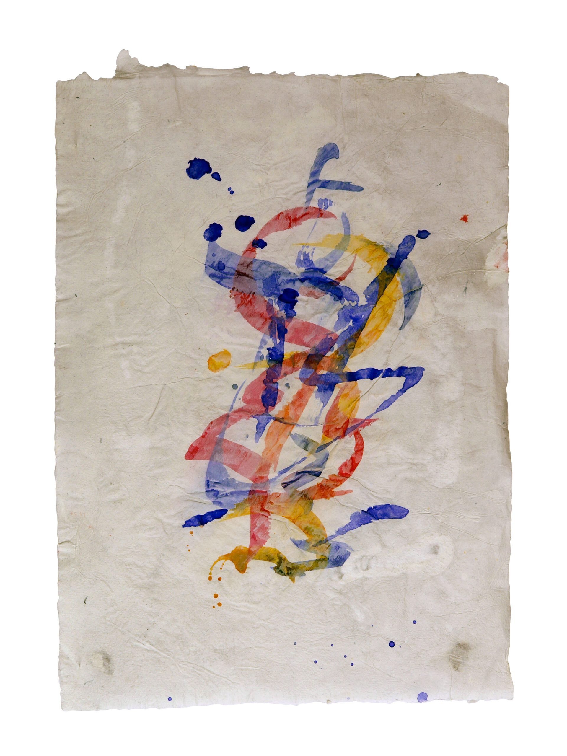 Instrument 1, 2025, Mixed Media auf Büttenpapier, 30 × 41 cm