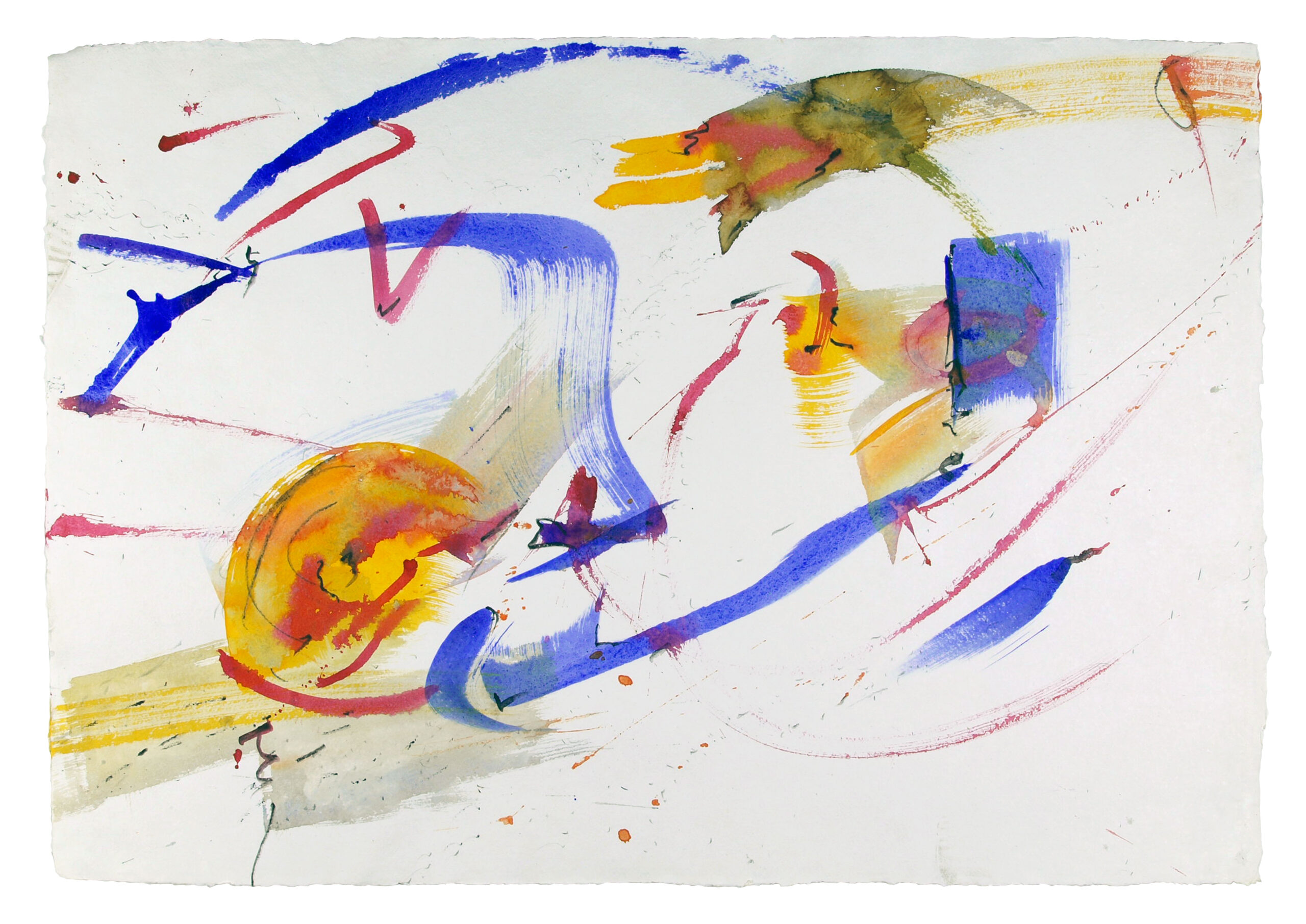 Objectes 1, 2025, Mixed Media auf Büttenpapier, 100 × 69 cm