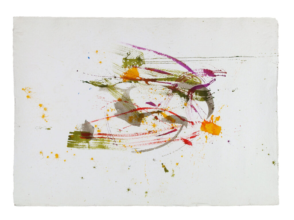 Other Worlds 1, 2025, Mixed Media auf Büttenpapier, 140 × 100 cm