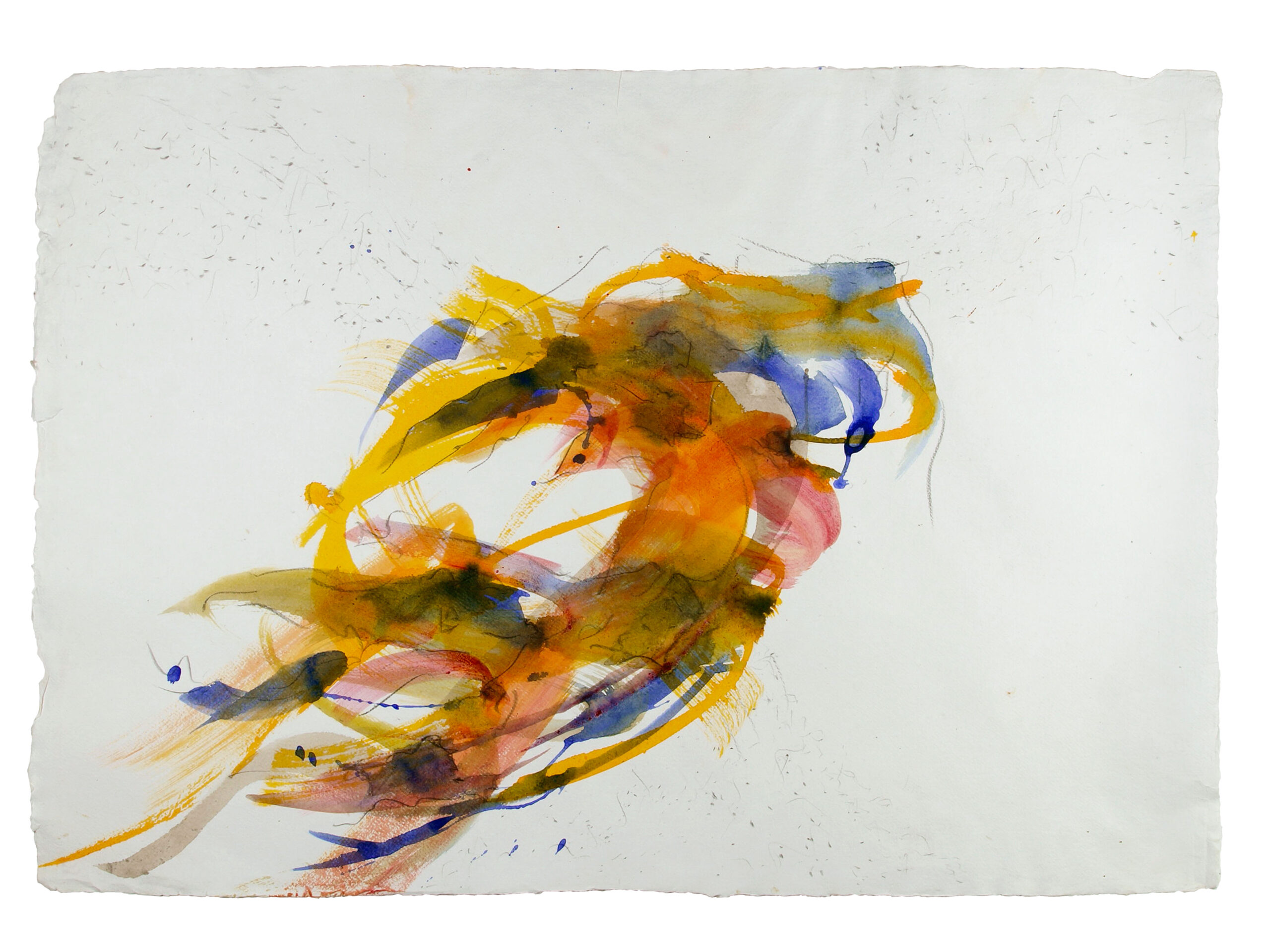 Others 1, 2025, Mixed Media auf Büttenpapier, 69 × 100 cm